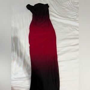Red and Black Ombre Dress